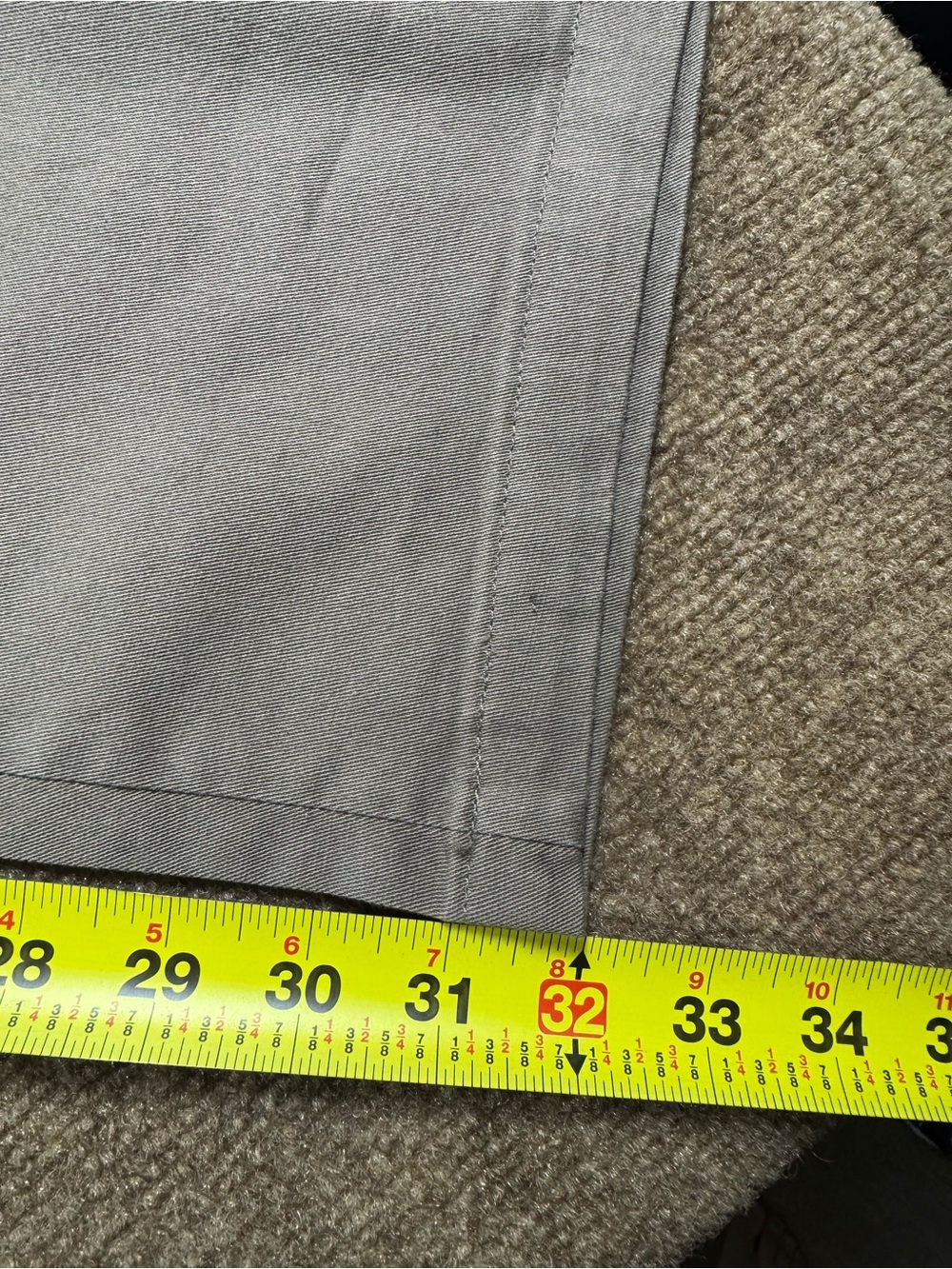 Lee Relaxed Plain Front Straight Leg Gray Brown Pants Size 12 Long - Picture 12 of 12